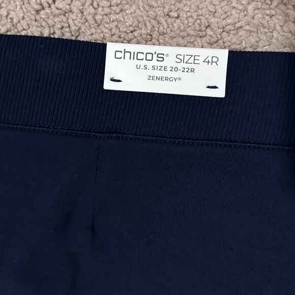 Chico’s Zenergy Scuba Tapered Ankle Pants SZ 4R US 20-22R Color Blue - Picture 6 of 14